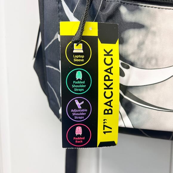 Nightmare Before Christmas 17" Backpack Includes Rain Cover Hood AAA4096 - Picture 4 of 12